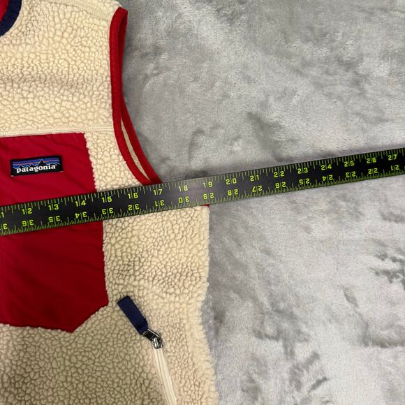 Patagonia Women’s Retro-X Vest Women’s Large Oatmeal w/ Red Pocket Pristine - Picture 10 of 10